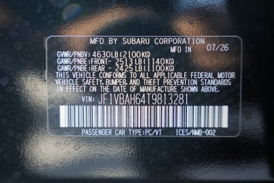 2026 Subaru WRX Base