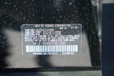 2026 Subaru WRX Premium